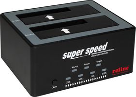 ROLINE 2.5" / 3.5" SATA HDD/SSD Docking Station, USB 3.2 Gen 1, HDD Clone-Function