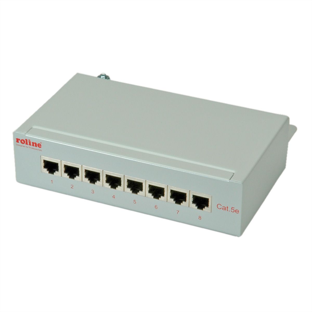 ROLINE Cat.5e Class D Wall Mount Patch Panel 8 Ports STP grey