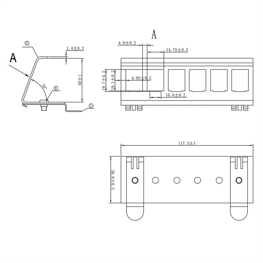 VALUE DIN Rail Adapter, empty, 6x Keystones