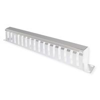 VALUE 19" Front Panel 1U with Patch channel 40 x 80 mm, grey