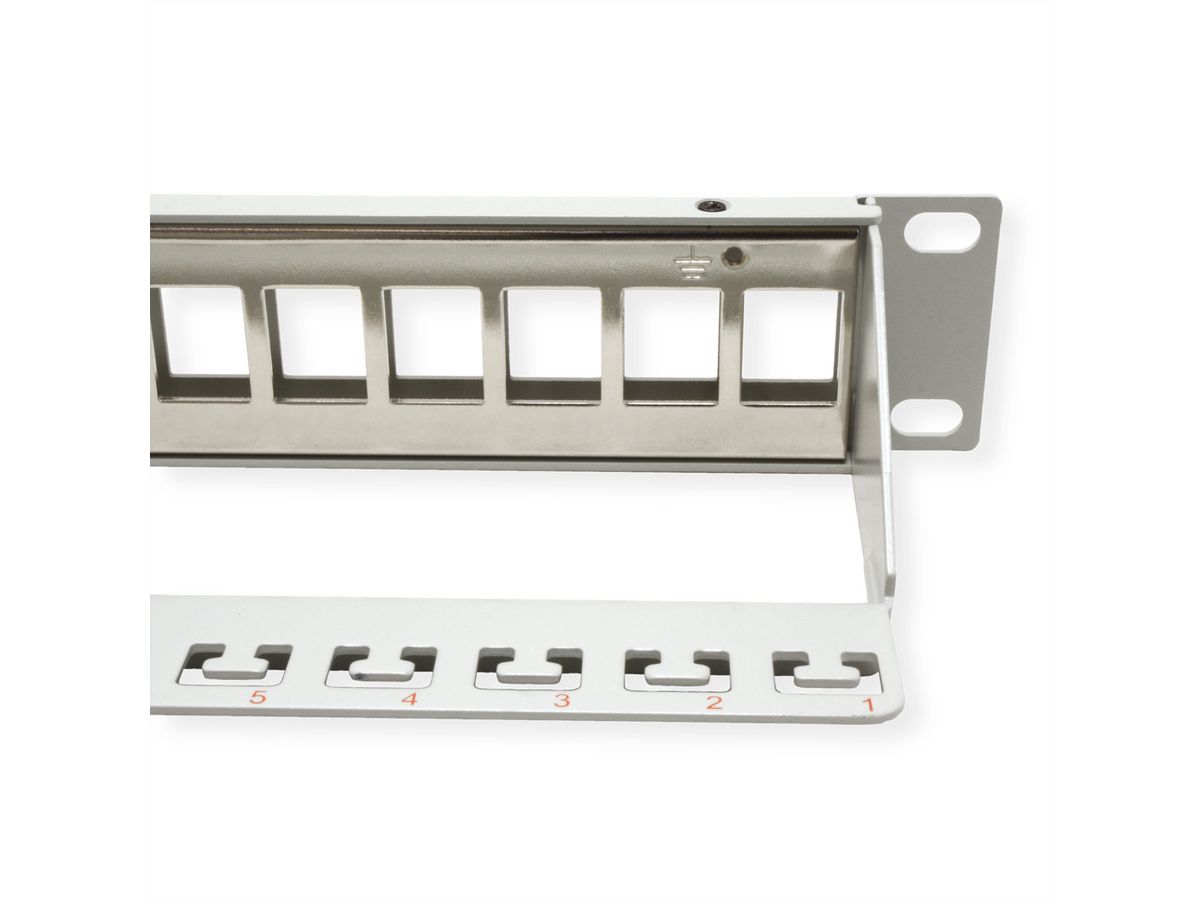 ROLINE Keystone 19'' Module frame, 24 Ports, shielded, grey