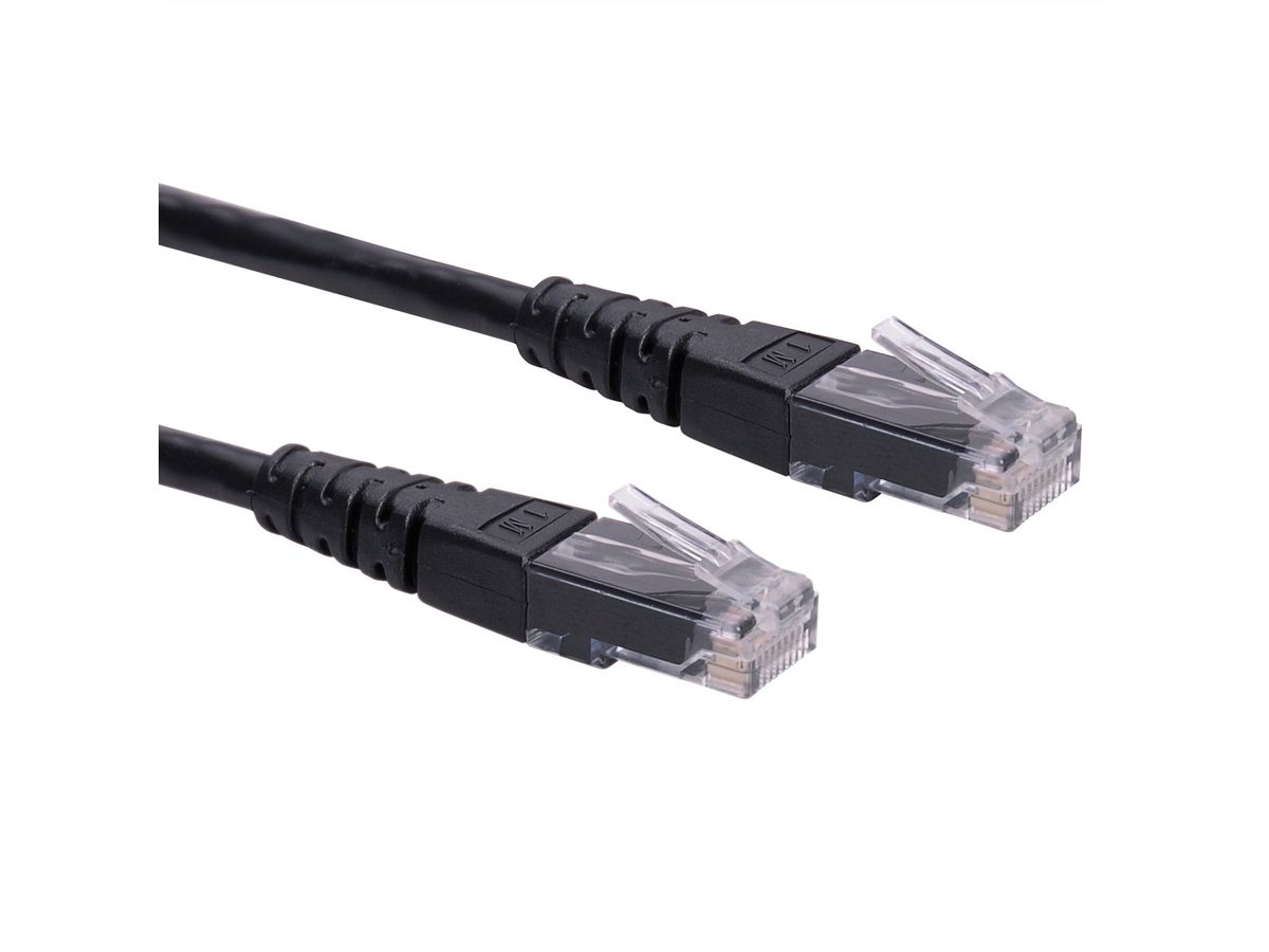 ROLINE UTP Patch Cord, Cat.6 (Class E), black, 0.3 m