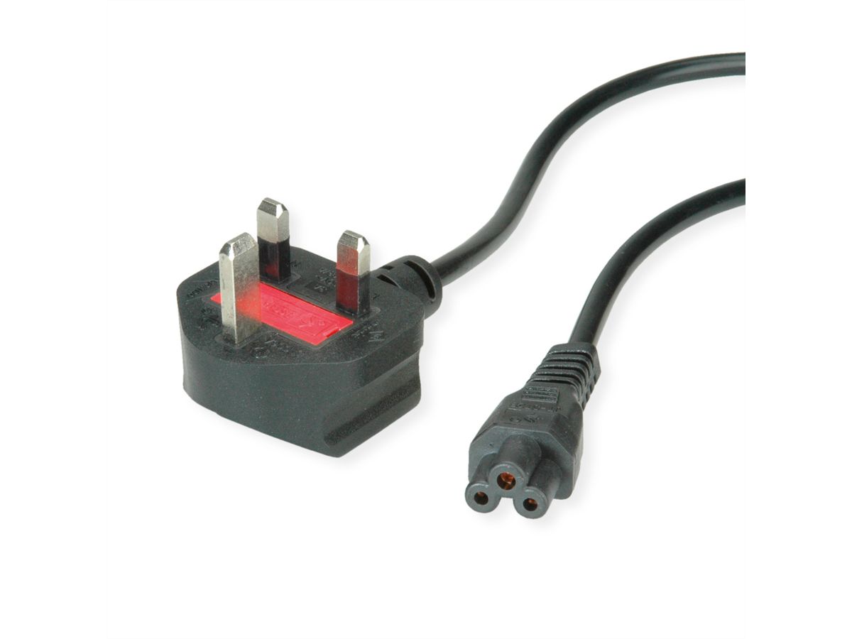 VALUE UK Power Cable, straight Compaq Connector, 3A, black, 1.8 m