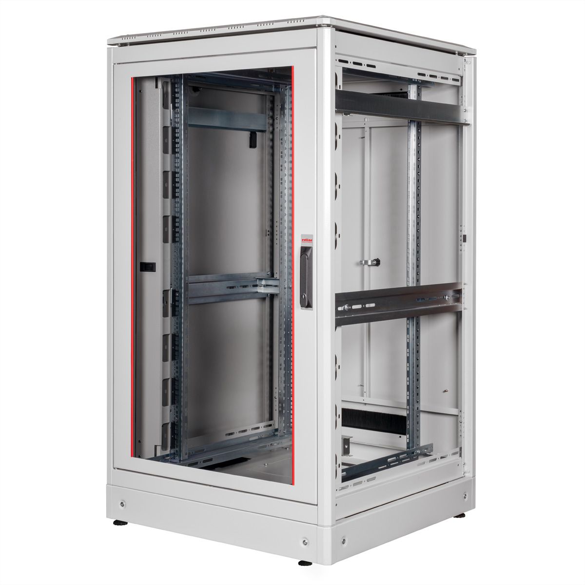 ROLINE 19-inch network cabinet Pro 26 U, 800x800 WxD glass door grey ...