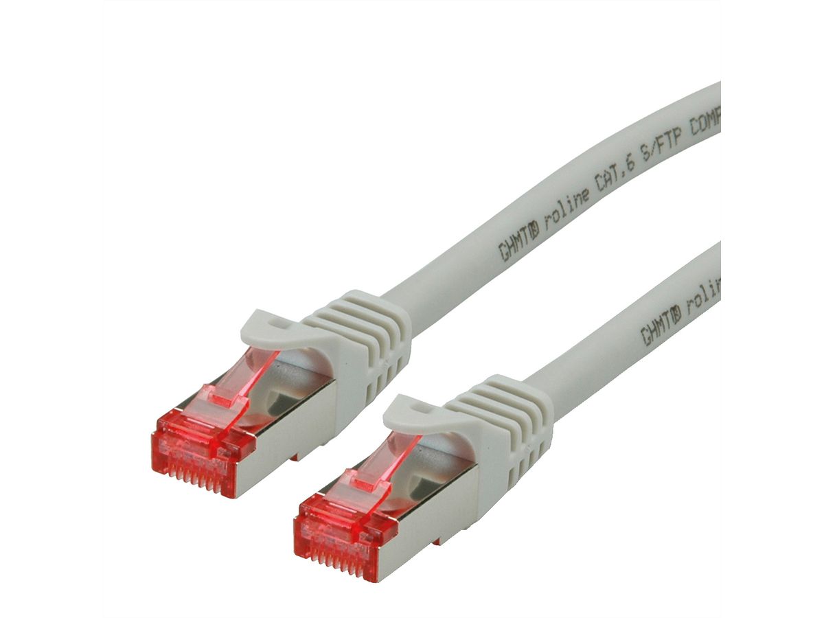 ROLINE S/FTP Patch Cord Cat.6 Component Level, LSOH, grey, 10 m