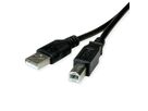 ROLINE RM USB 2.0 Cable, A - B, M/M, black, 0.8 m