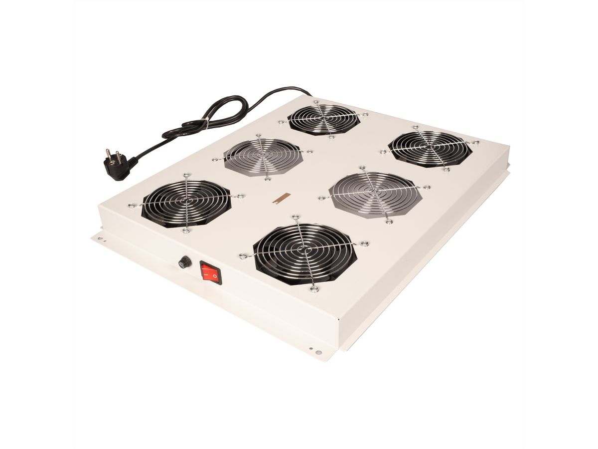 ROLINE 19" roof fan unit with 4 fans, ON/OFF for server rack PRO series, grey