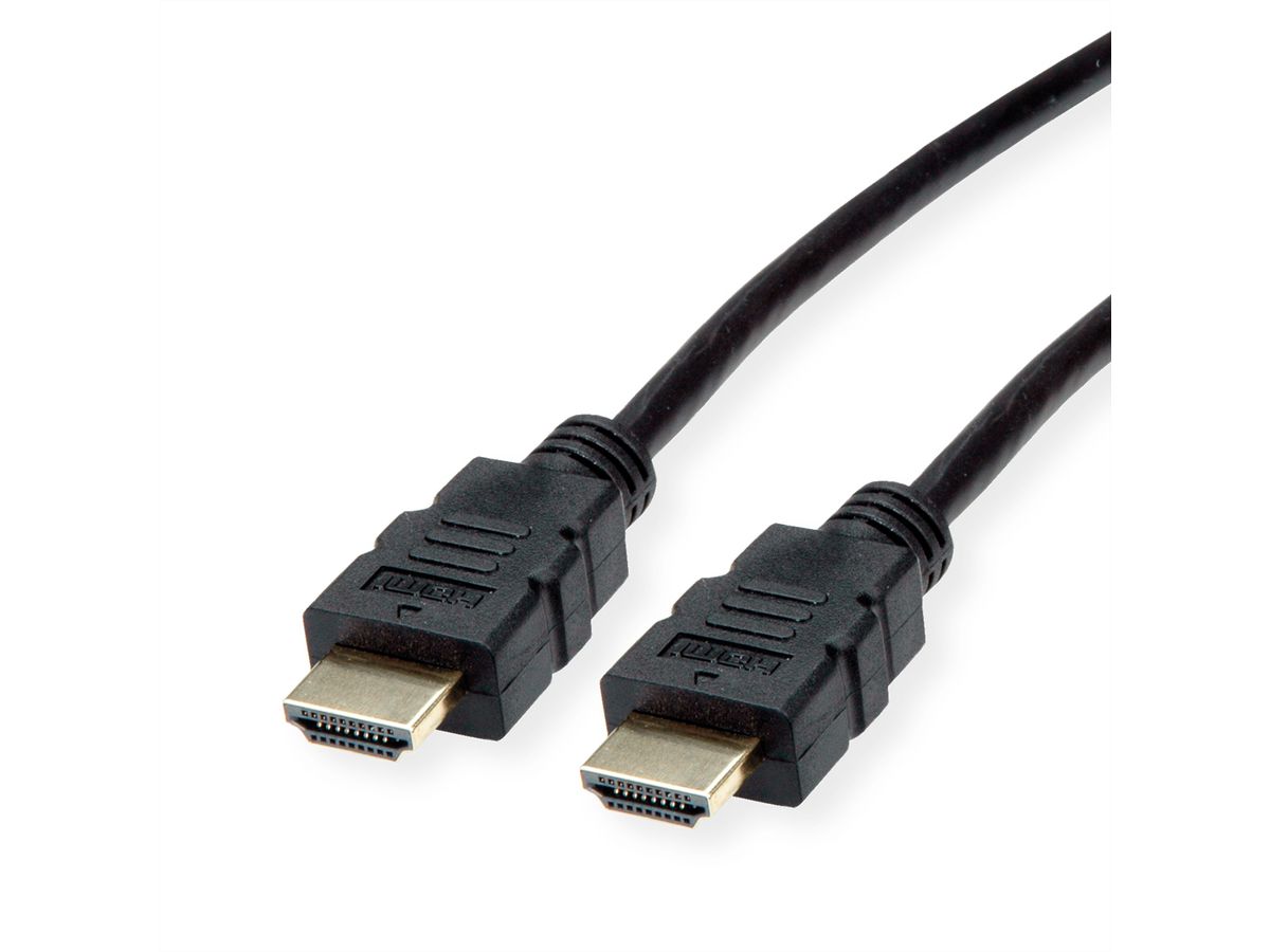 ROLINE HDMI High Speed Cable + Ethernet, TPE, black, 1 m