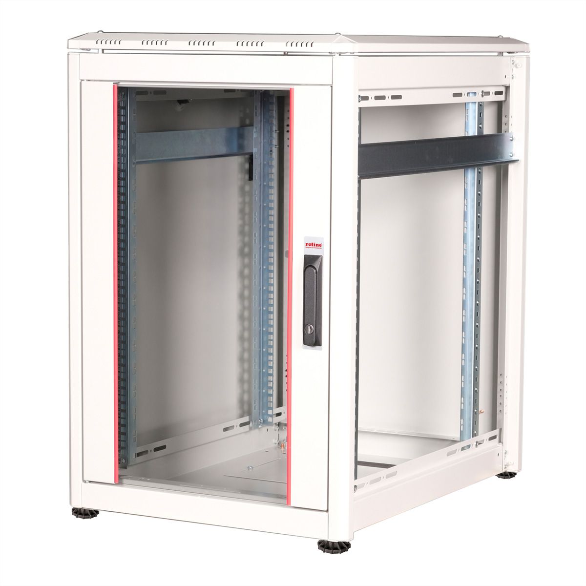 ROLINE 19-inch Network Cabinet Pro 16 U, 600x800 WxD glass door grey
