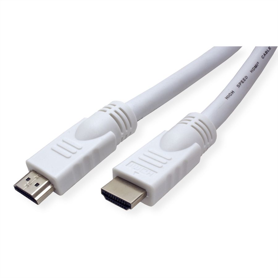 VALUE HDMI High Speed Cable + Ethernet, M/M, white, 20 m