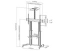 ROLINE LCD/TV Mobile Cart, up to 100 kg, silver