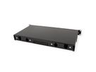 ROLINE 19" 1U Fiber Optic Patch Panel, for 16 Keystones, black