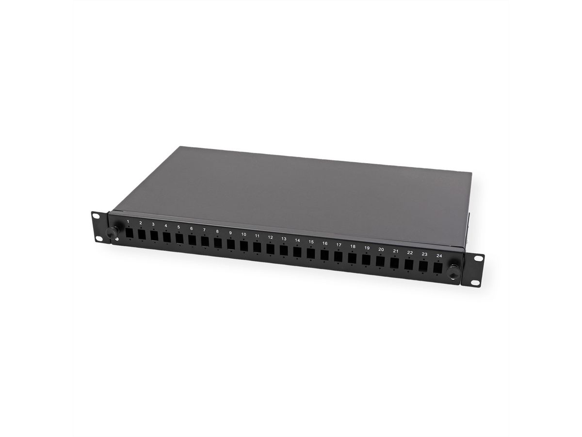 VALUE 19" splice box empty 1U, extendable, 24x SC-DX