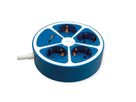ROLINE Power Strip, 4-way, with switch, round, 1x USB A+ 1x USB C, blue, 1.5 m