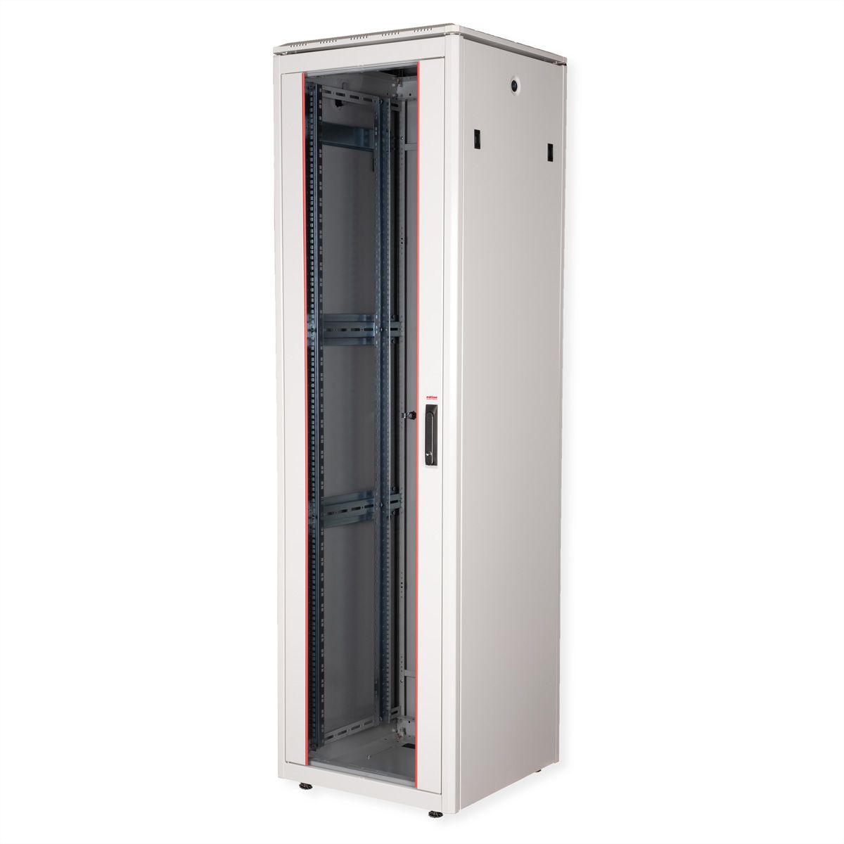 ROLINE 19-inch Network Cabinet Pro 42 U, 600x600 WxD glass door grey