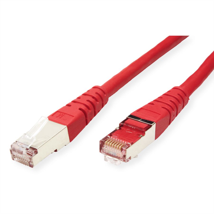 ROLINE S/FTP (PiMF) Patch Cord, Cat.6 (Class E), red, 0.3 m