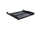 VALUE 19"-Fixed Shelf, 440 x 350mm, max. 25kg, 1U, U-Shape, black