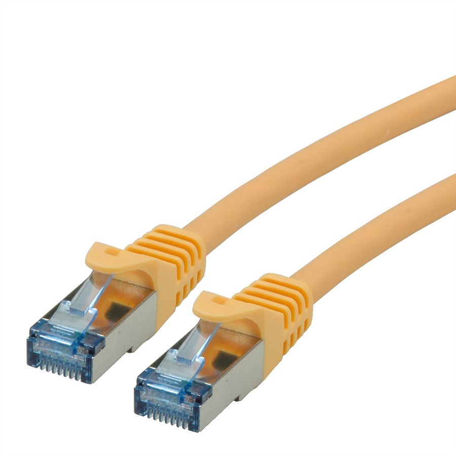 ROLINE S/FTP Patch Cord Cat.6A, Component Level, LSOH, yellow, 7.5 m