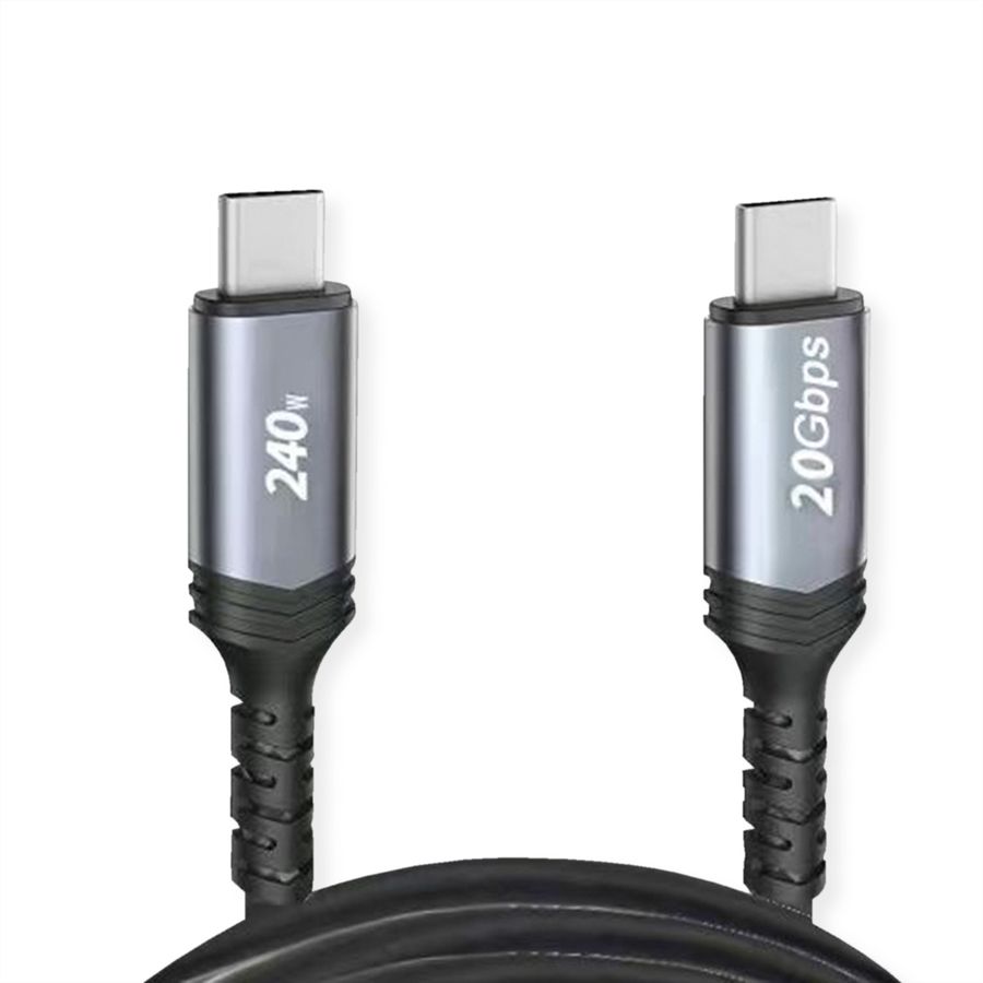VALUE Cable USB4 Gen2x2, C–C, M/M, 4K UHD-1, 20Gbit/s, 240W, black, 2 m