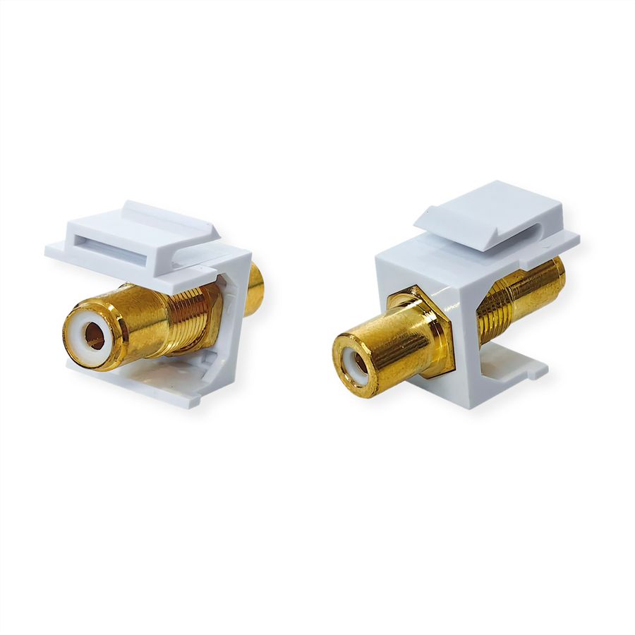 VALUE RCA Keystone Coupler, Plastic, white
