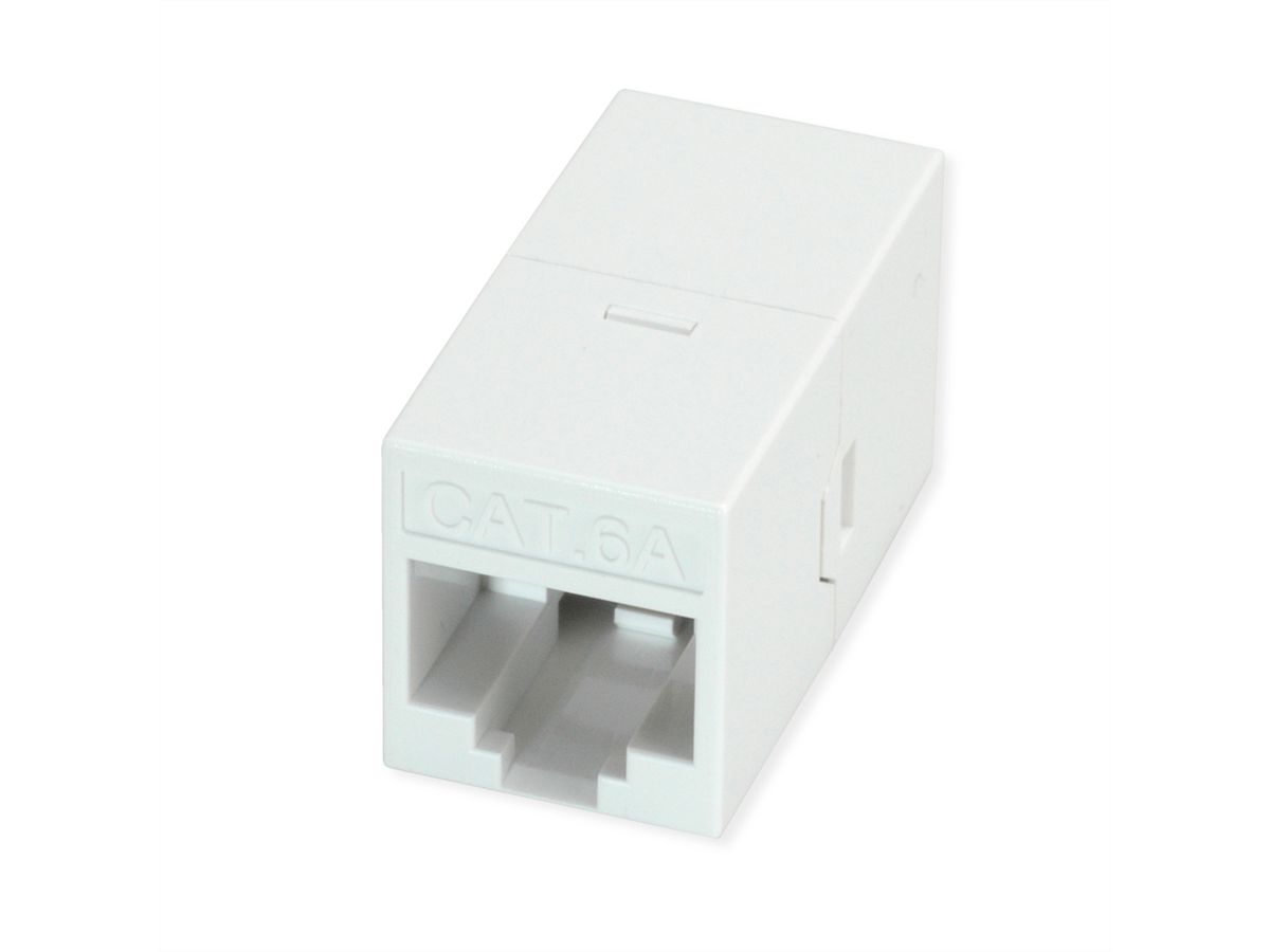 ROLINE RJ-45 Mini Inline Coupler, Cat.6A (Class EA), unshielded, white