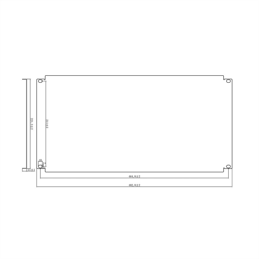 VALUE 19" Blank Panel, 5U, Metal, black