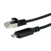 ROLINE USB-C to Gigabit Ethernet Cable Converter, black, 1 m