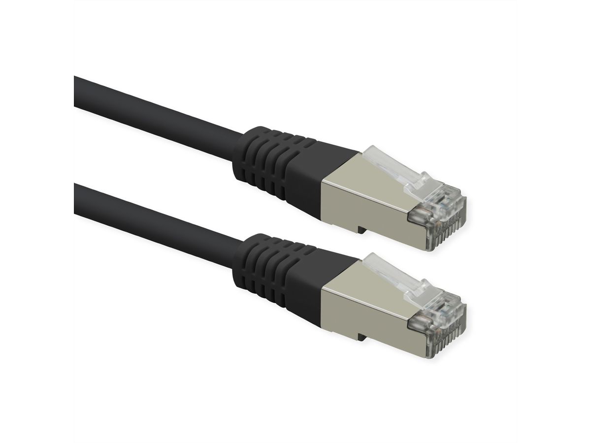 ROLINE S/FTP (PiMF) Patch Cord, Cat.6 (Class E), PoE, black, 5 m