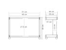 ROLINE Mini Printer Table, grey