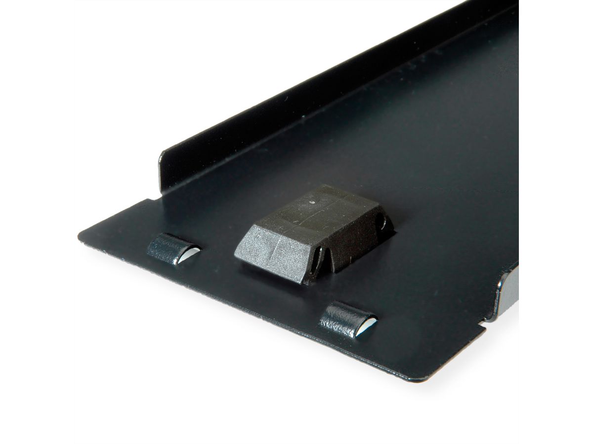 19" Blank Panel, Snap-in, 2U, Metal, black