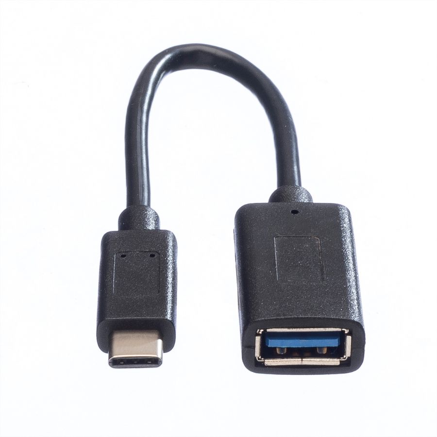VALUE Cableadapter, USB 3.2 Gen 1, C-A, M/F, OTG, black, 0.15 m