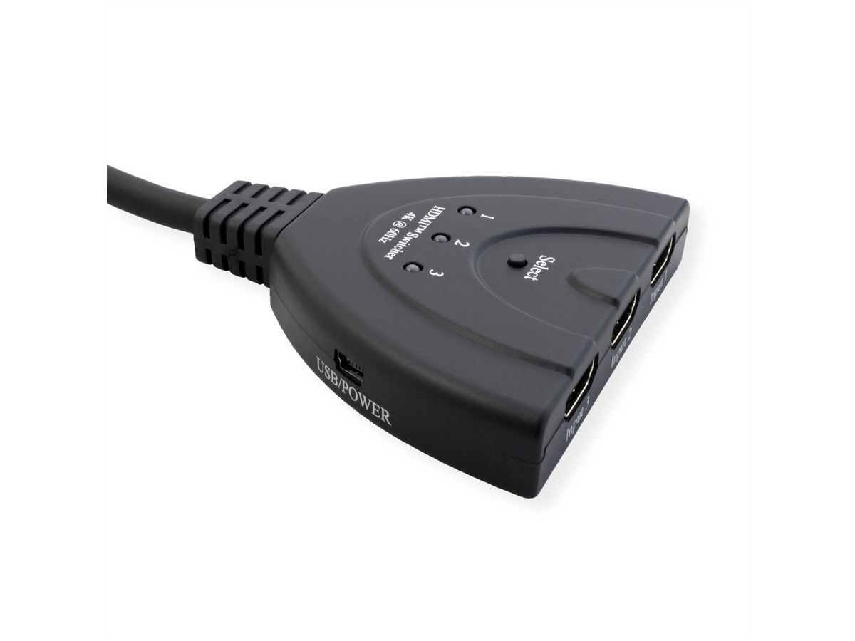 VALUE HDMI Switch, 3x1, 4K60Hz