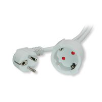 VALUE Extension Cable with 3P. German connectors, AC 230V, white, 10 m