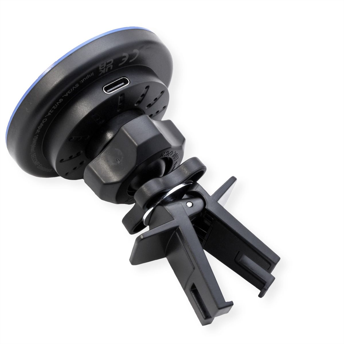 ROLINE Wireless Charger (15W) and Car Smartphone Holder, Magnetic