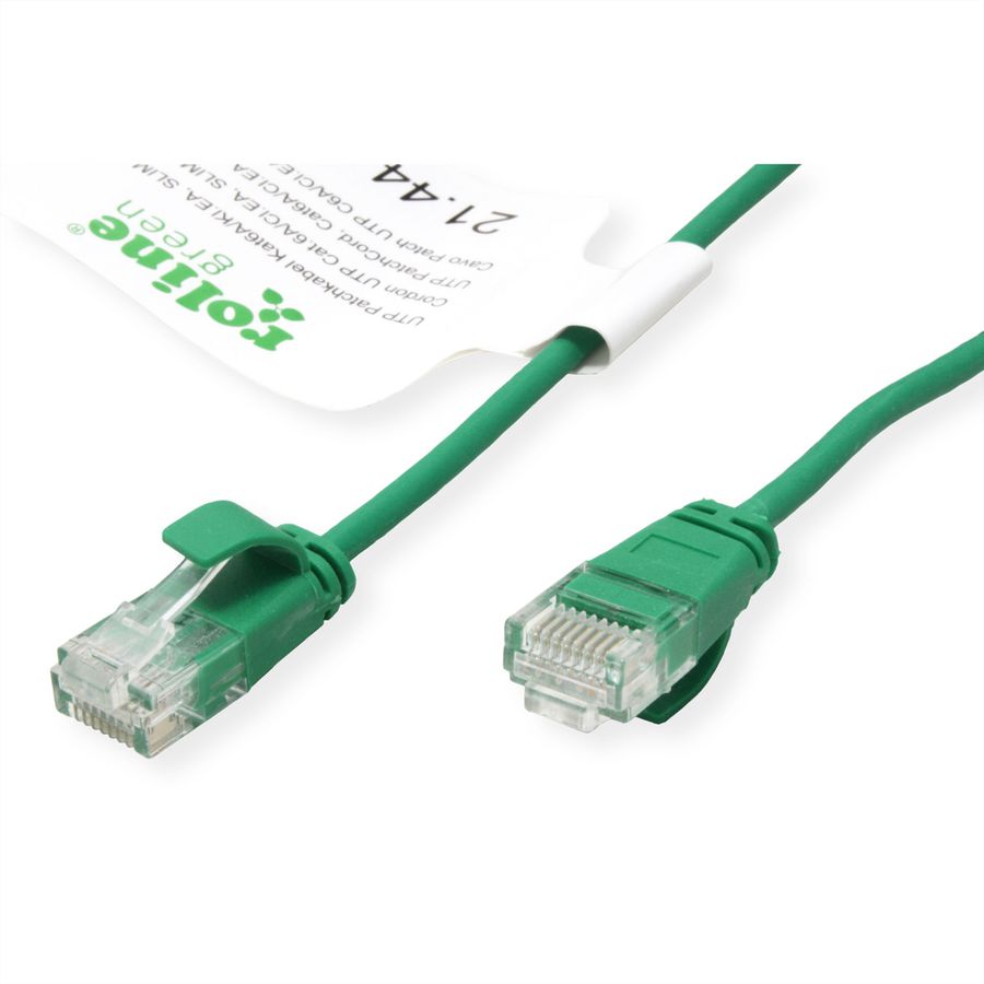 ROLINE GREEN UTP Data Center Patch Cord Cat.6A (Class EA), LSOH, Slim, green, 2 m