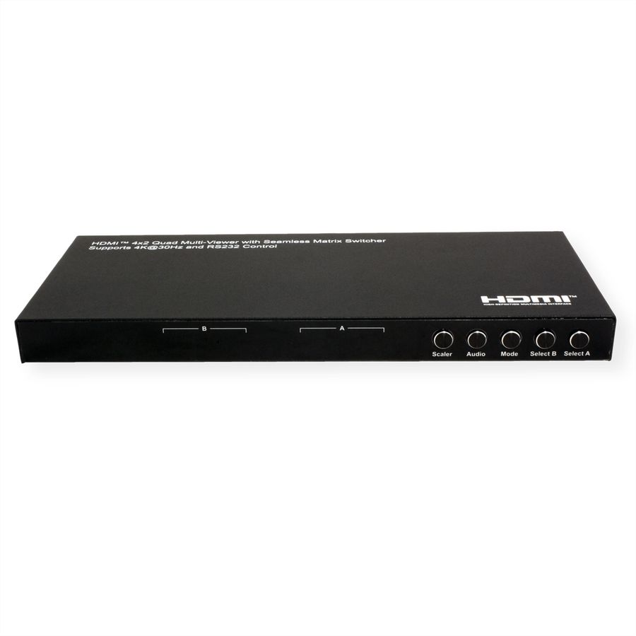 VALUE HDMI Matrix, 4x2, 4K30Hz, QUAD Multi-Viewer, seamless switching