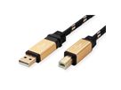 ROLINE GOLD USB 2.0 Cable, A - B, M/M, 1.8 m