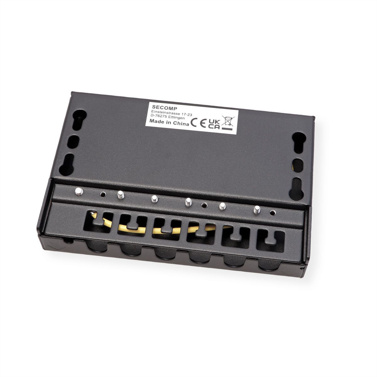 ROLINE Mini Patchpanel, Cat.6A/Cl.EA, 0.5U, 6x RJ45 ports, shielded, black