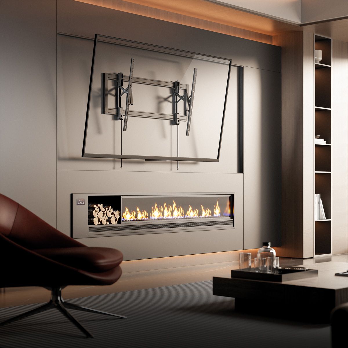 VALUE Heavy-Duty TV Wall Mount, <80 kg, <266,7 cm (105"), VESA 1000x600, extendable and tiltable