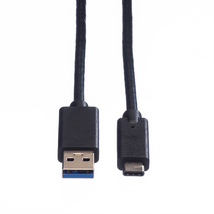 ROLINE GREEN USB 3.2 Gen 1 Cable, A-C, M/M, black, 2 m
