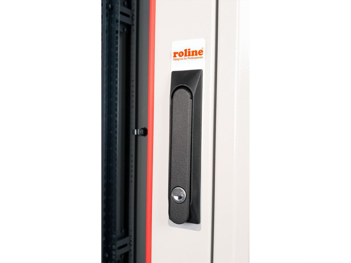 ROLINE 19-inch Network Cabinet Pro 47 U, 600x600 WxD glass door grey