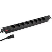 ROLINE 19" PDU for Cabinets 8x 2300W, IEC320 C14 M, black, 2 m