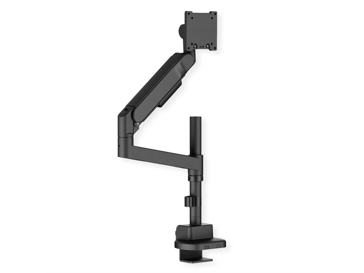 ROLINE Monitor Arm, Pole-Mounted, Gas Spring, < 144.78 cm (57"), Heavy Duty < 27 kg, black