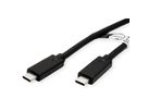 ROLINE Cable USB 3.2 Gen2 Compatible, PD (Power Delivery) 85W, with Emark, C-C, M/M, black, 7 m