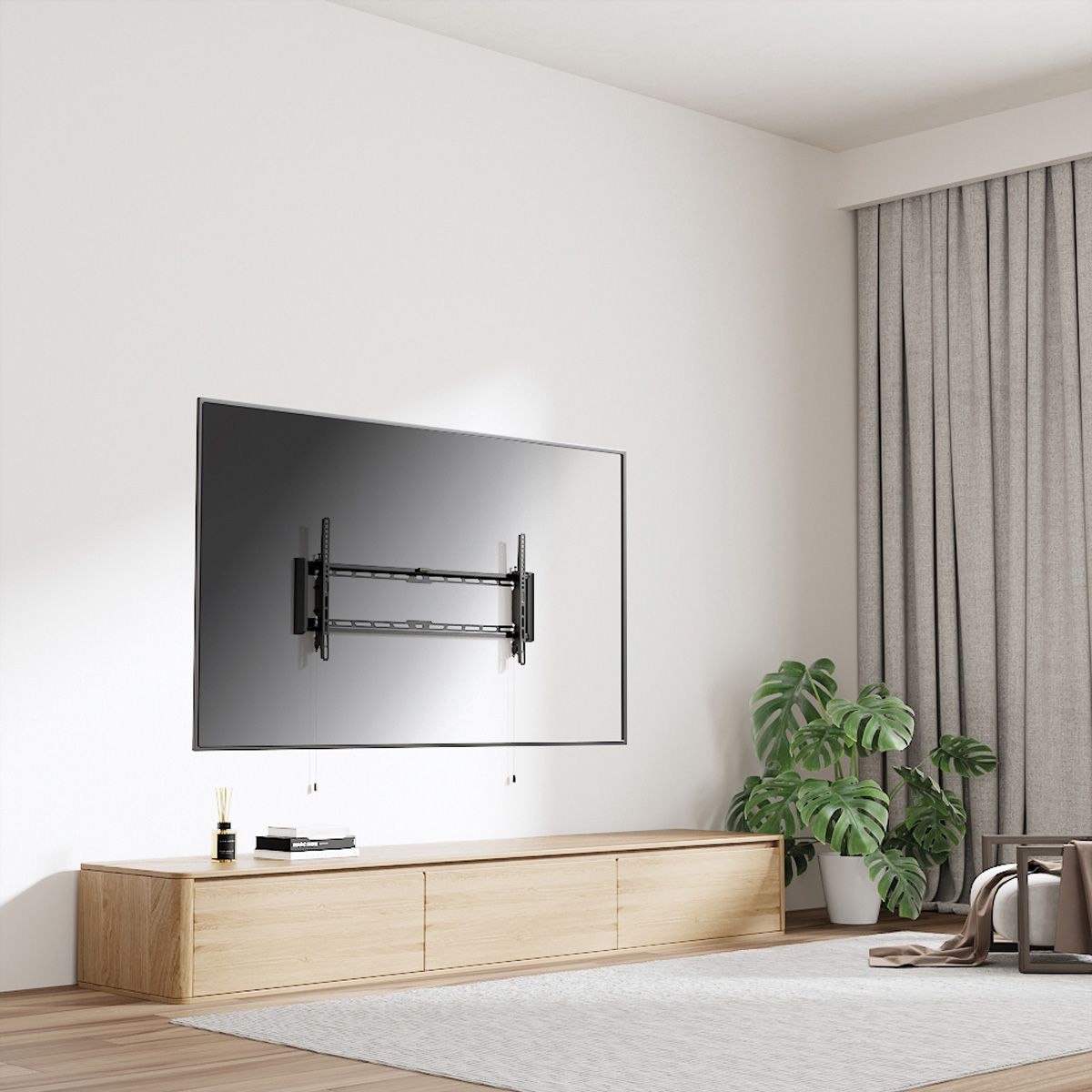 VALUE TV Wall Mount, 47mm Wall Distance, < 75kg, Tiltable, VESA 800x400, <228,6cm (90"), tiltable