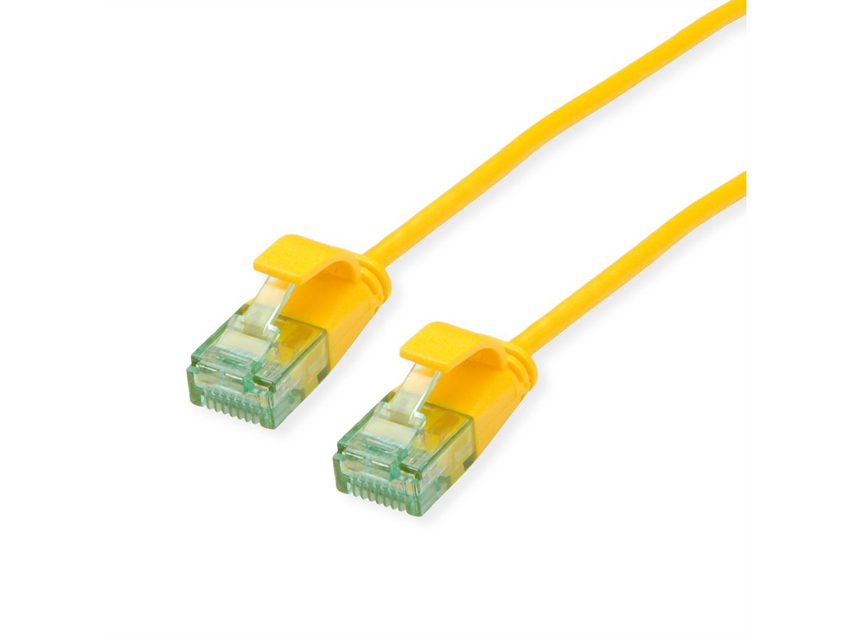 ROLINE RM UTP Data Center Patch Cord Cat.6A (Class EA), Slim, yellow, 0.5 m