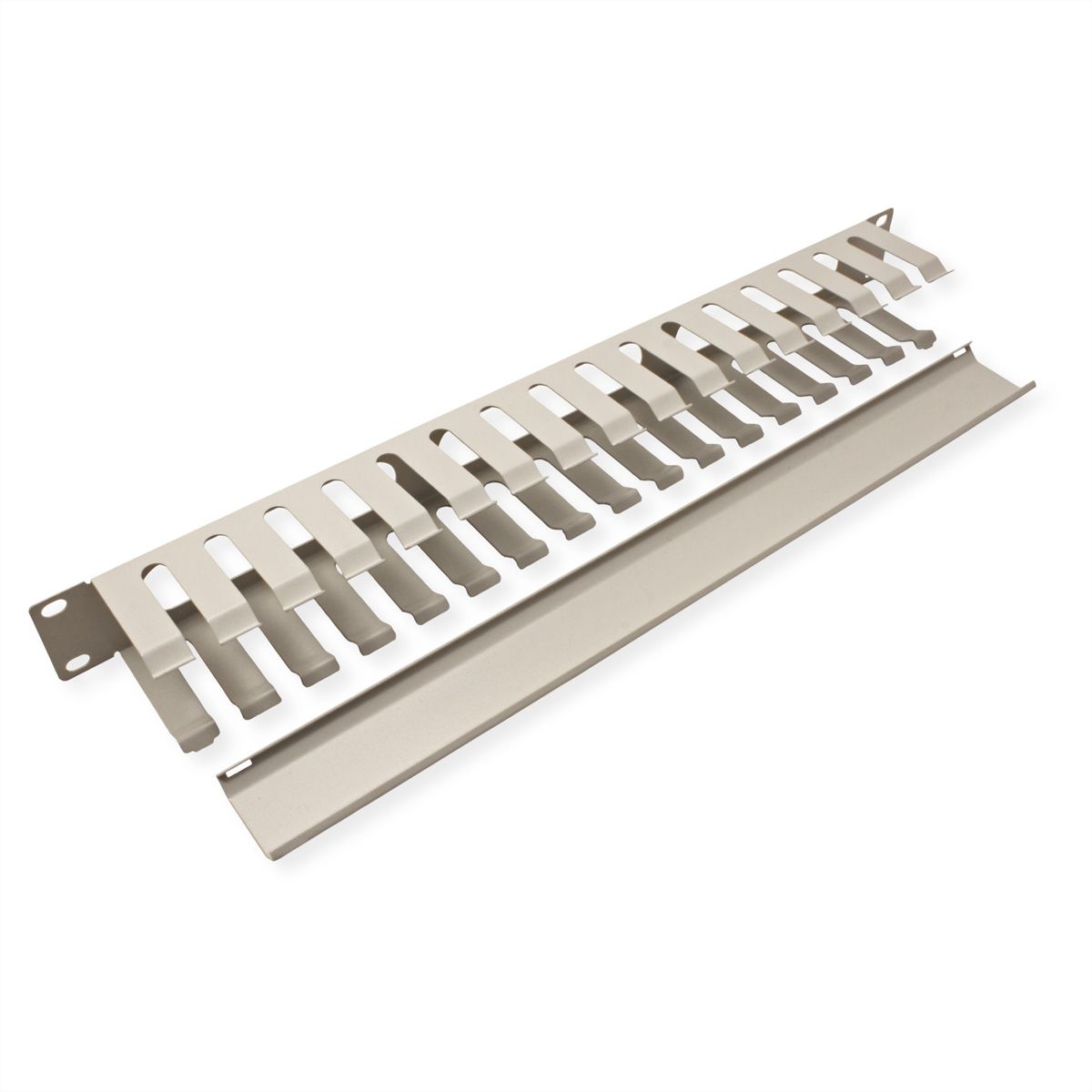 VALUE 19" Front Panel 1U with Patch channel 40 x 60 mm, grey