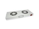 ROLINE 19-inch fan unit 2 fans, Thermostat grey