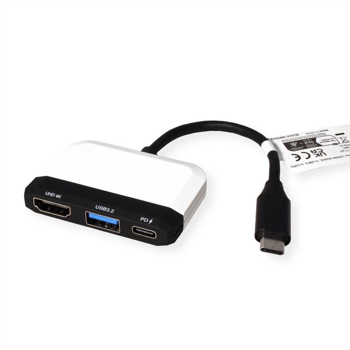 VALUE Dockingstation Type C, 1x HDMI 4K30, 1x USB 3.2 Gen 1 A, 1x Type C (PD)