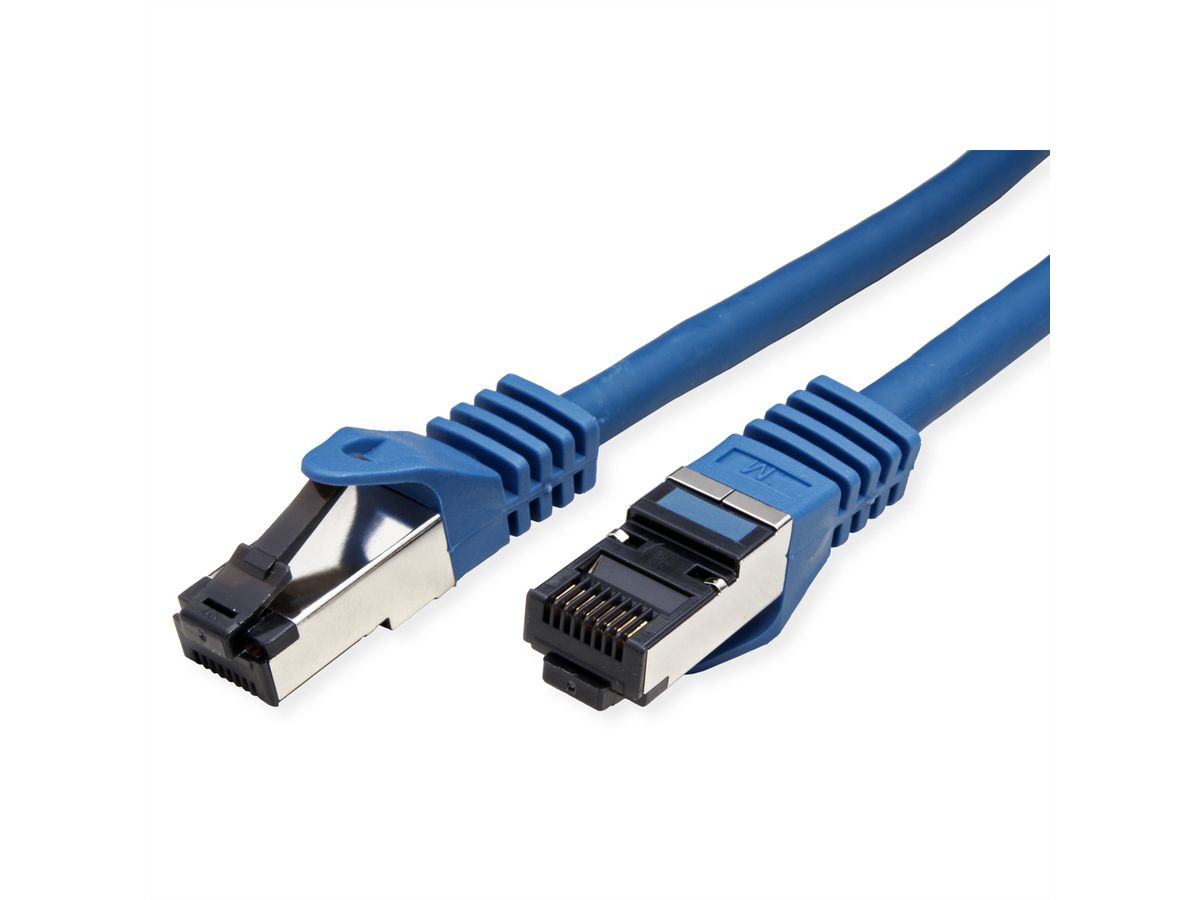 VALUE S/FTP Patch Cord Cat.8 (Class I), stranded, LSOH, blue, 3 m